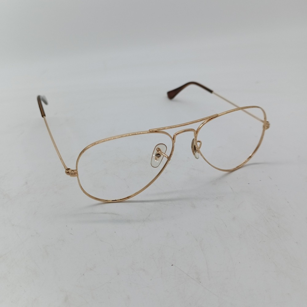 Vintage Ray-Ban Gold Aviator Sunglasses Frames Only 55-14 Made in Italy 97